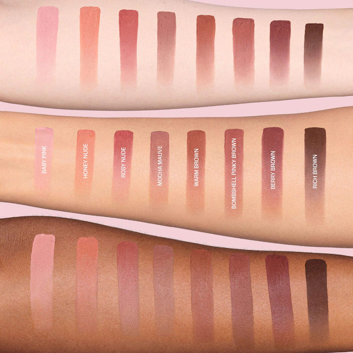 Huda Beauty Liquid Matte Mousse Soft Blur Lip Cream 7.5 ml / 0.25 oz | Bombshell Pinky Brown