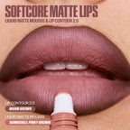 Huda Beauty Liquid Matte Mousse Soft Blur Lip Cream 7.5 ml / 0.25 oz | Bombshell Pinky Brown