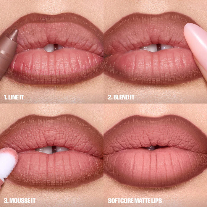 Huda Beauty Liquid Matte Mousse Soft Blur Lip Cream 7.5 ml / 0.25 oz | Bombshell Pinky Brown