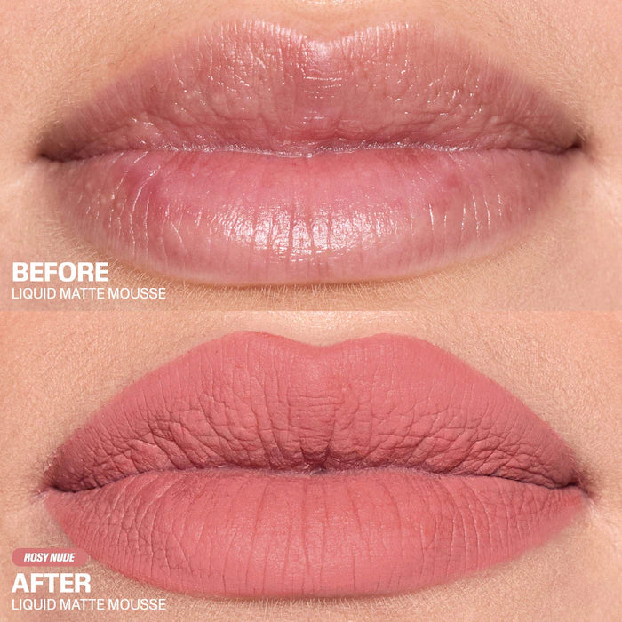 Huda Beauty Liquid Matte Mousse Soft Blur Lip Cream 7.5 ml / 0.25 oz | Rosy Nude