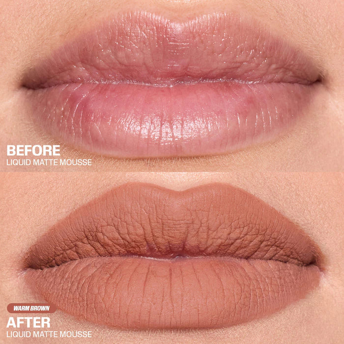 Huda Beauty Liquid Matte Mousse Soft Blur Lip Cream 7.5 ml / 0.25 oz | Warm Brown