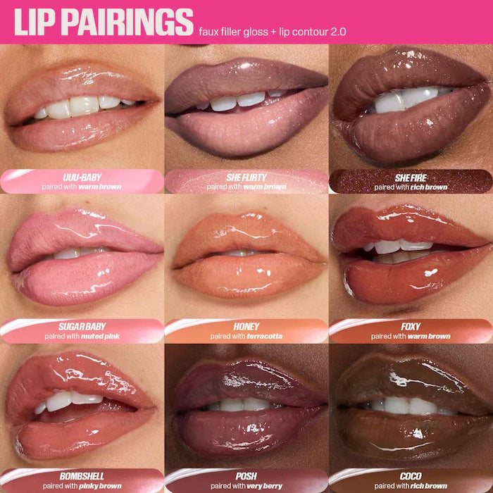 Huda Beauty Faux Filler Extra Shine Lip Gloss | Coco