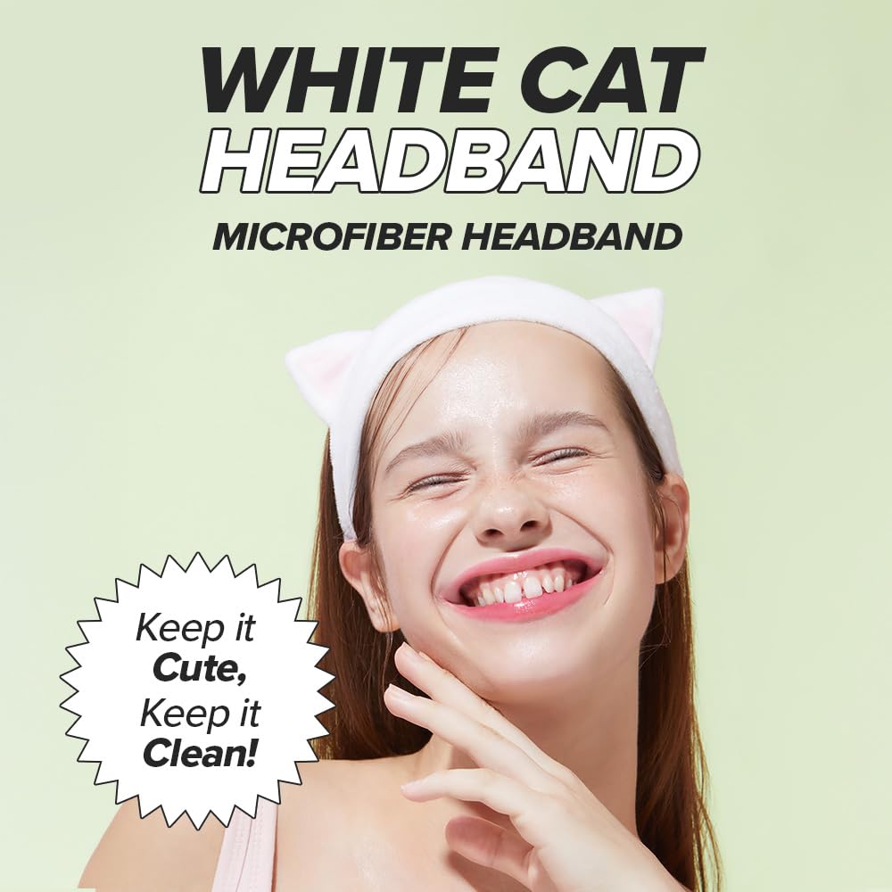 I Dew Care White Cat Headband (1ea)