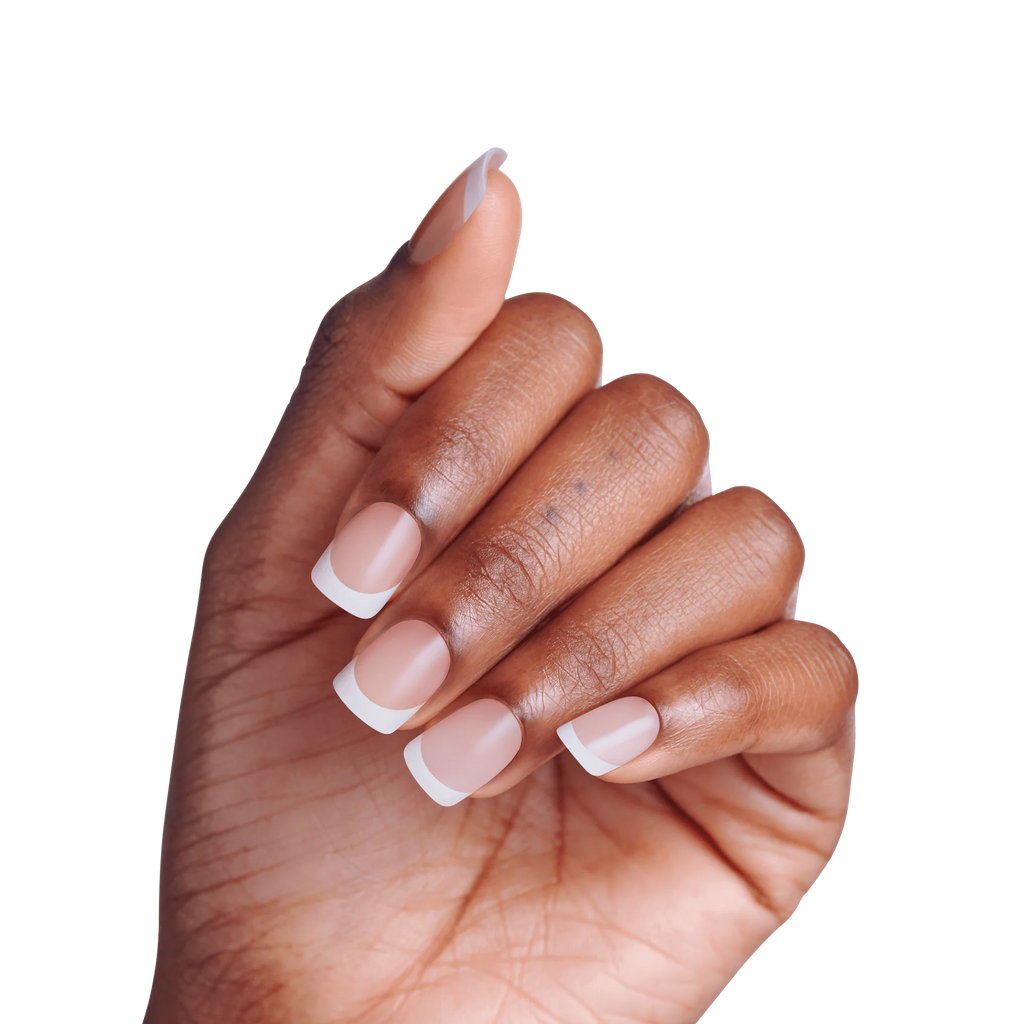 Kiss imPRESS Design Short Press-On Manicure Nails | Chic French