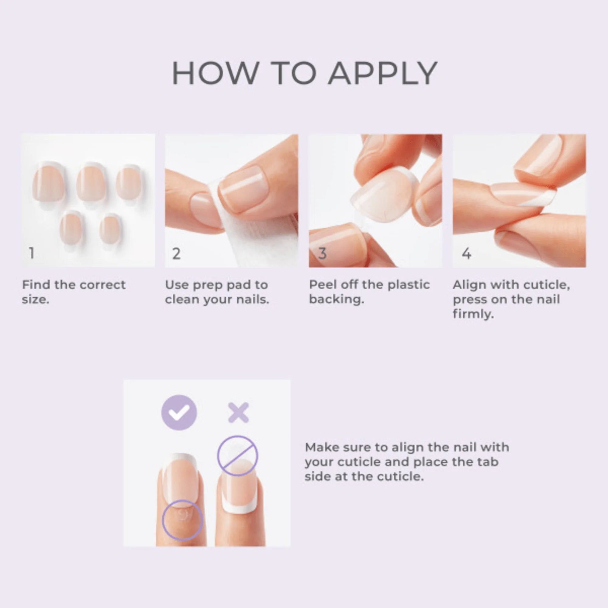 Kiss imPRESS Design Short Press-On Manicure Nails | Chic French