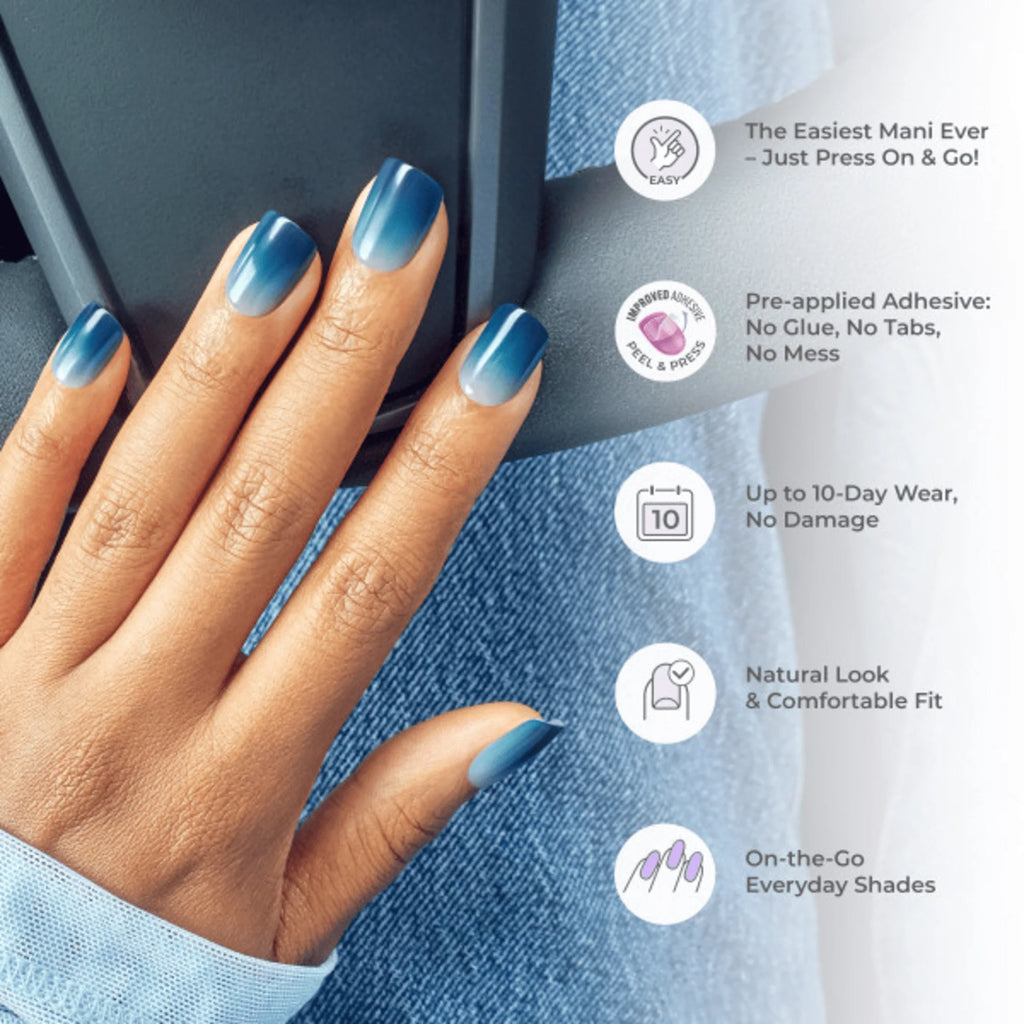 Kiss imPRESS Design Short Press-On Manicure Nails | Over You