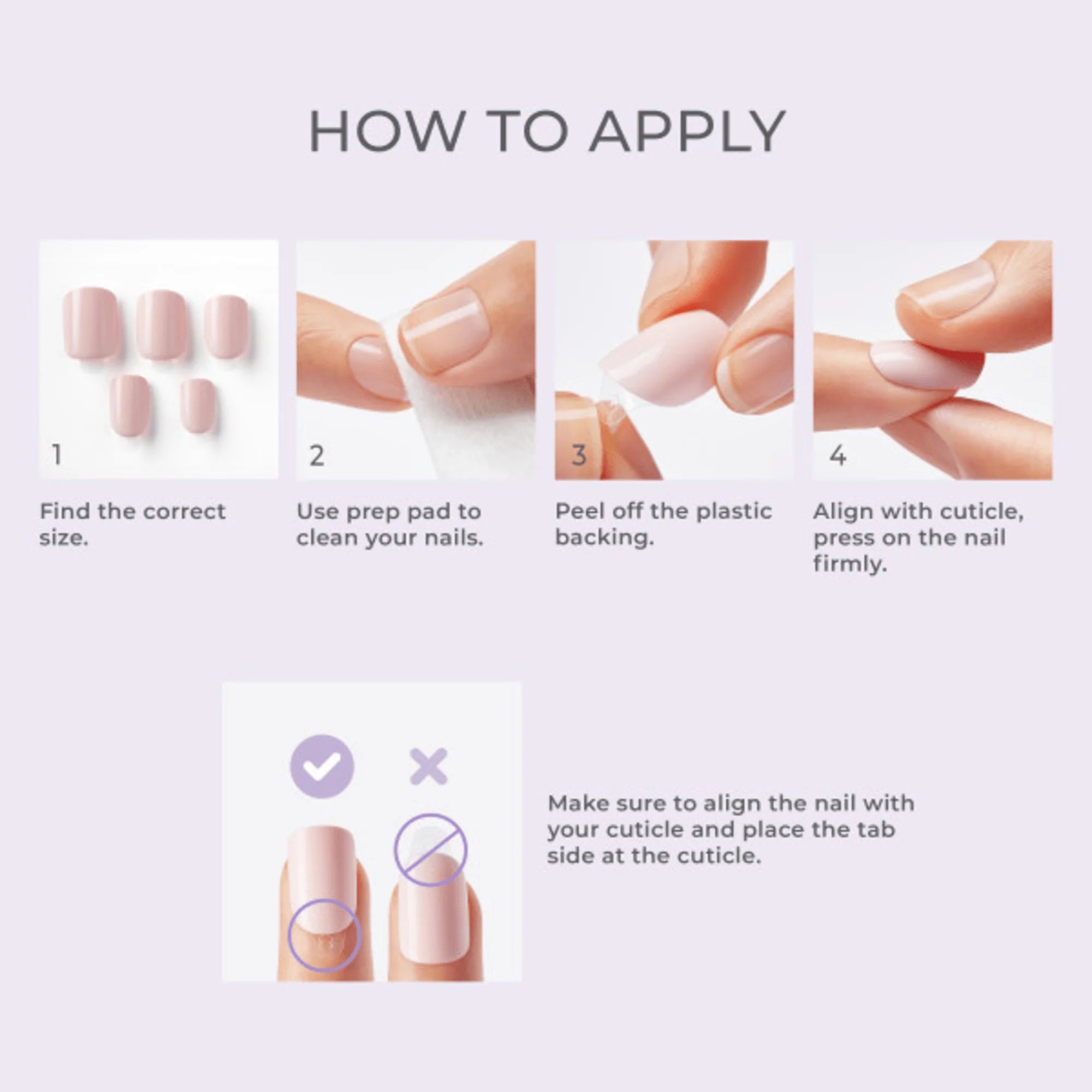 Kiss imPRESS Design Short Press-On Manicure Nails | Over You