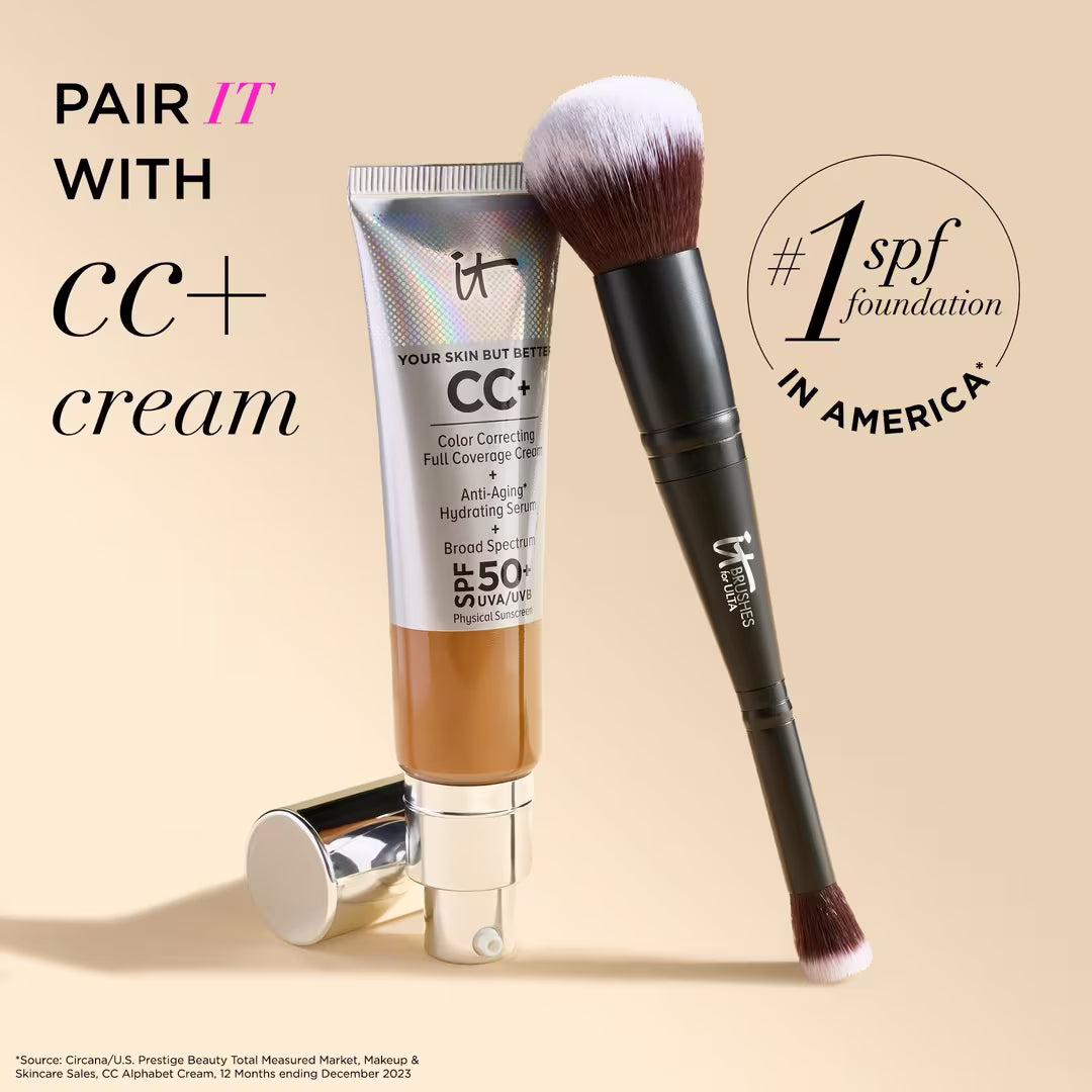 It Cosmetics Airbrush Dual-Ended Flawless Complexion Concealer & Foundation Brush #132