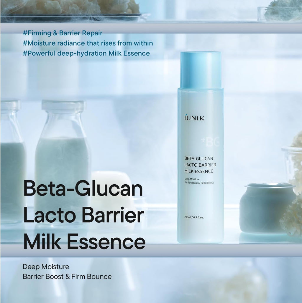 iUNIK Beta-Glucan Lacto Barrier Milk Essence 200 ml / 6.7 oz