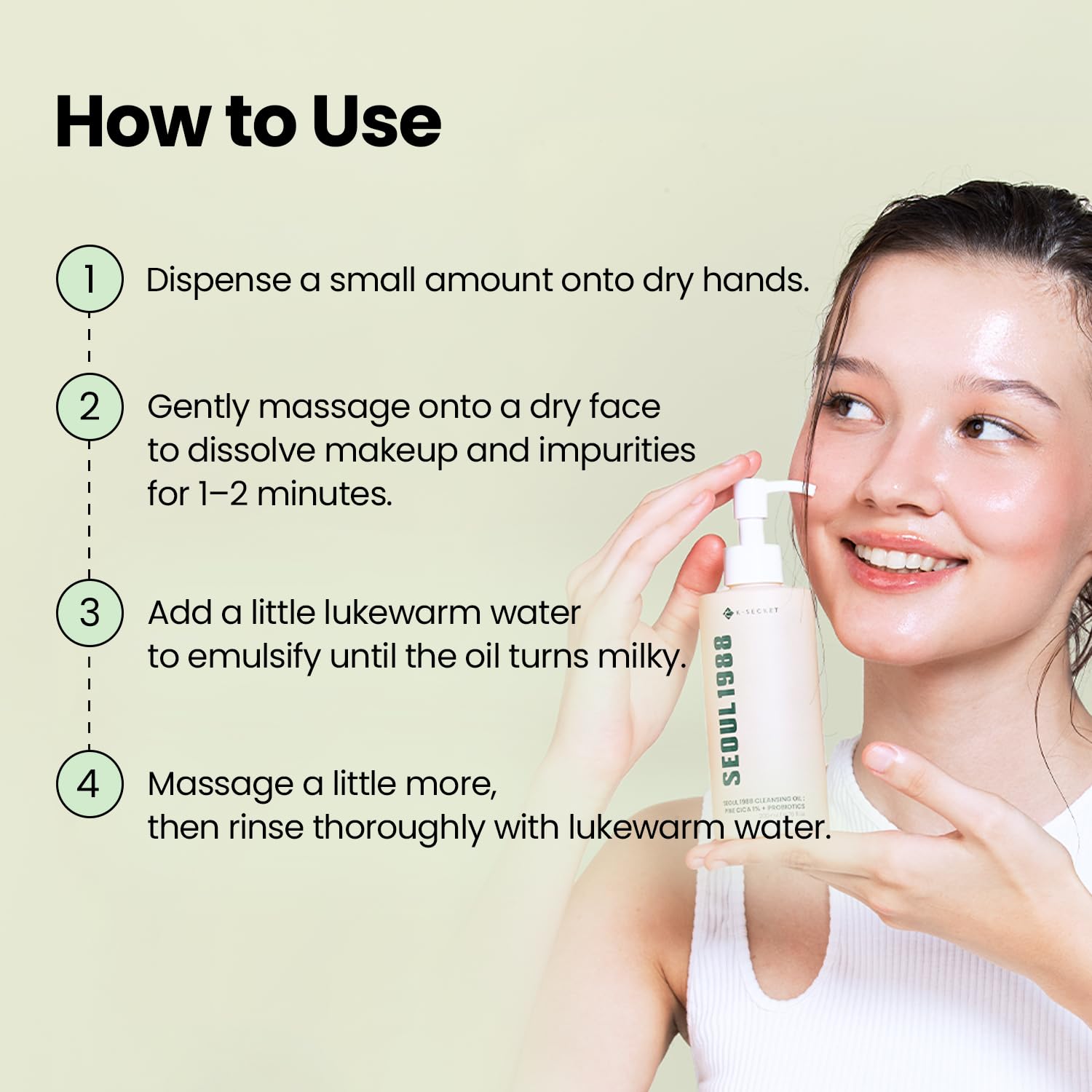 K-Secret Seoul 1988 Cleansing Oil Pine Cica 1% + Probiotics 200 ml