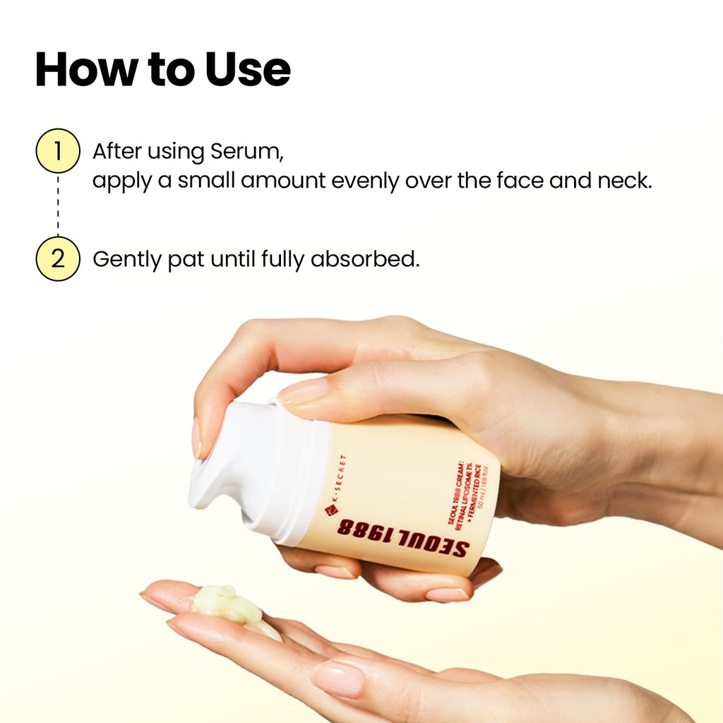 K-Secret Seoul 1988 Cream Retinal Liposome 1% + Fermented Rice 50 ml / 1.69 oz