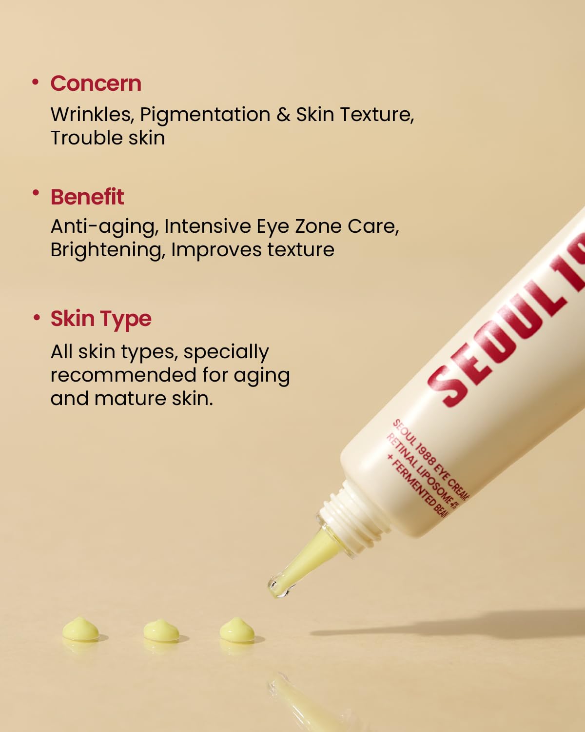 K-Secret Seoul 1988 Eye Cream Retinal Liposome 4% + Fermented Bean 30 ml