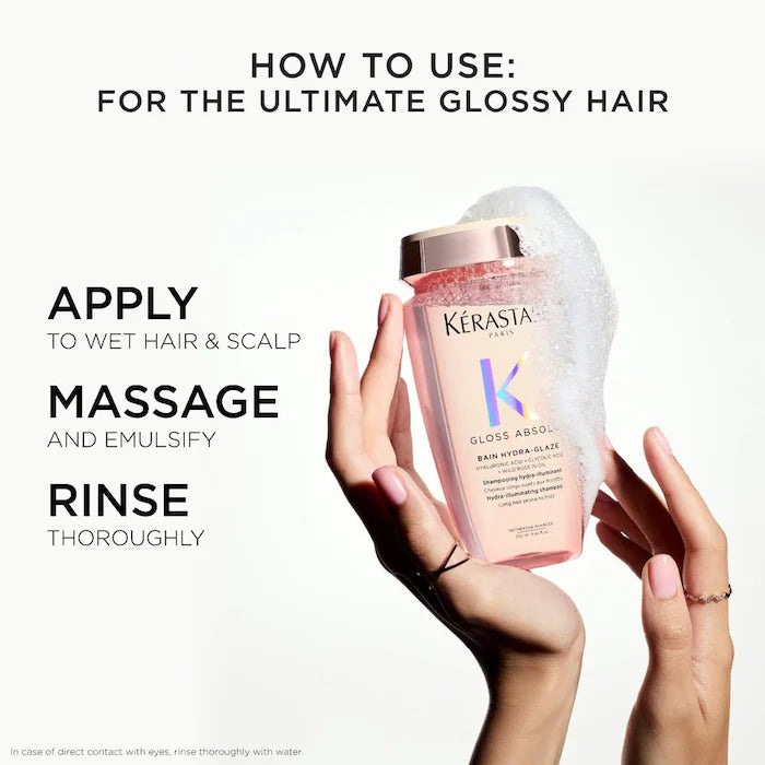 Kérastase Gloss Absolu Bain Hydra-Glaze Illuminating Shampoo 250 ml / 8.45 oz