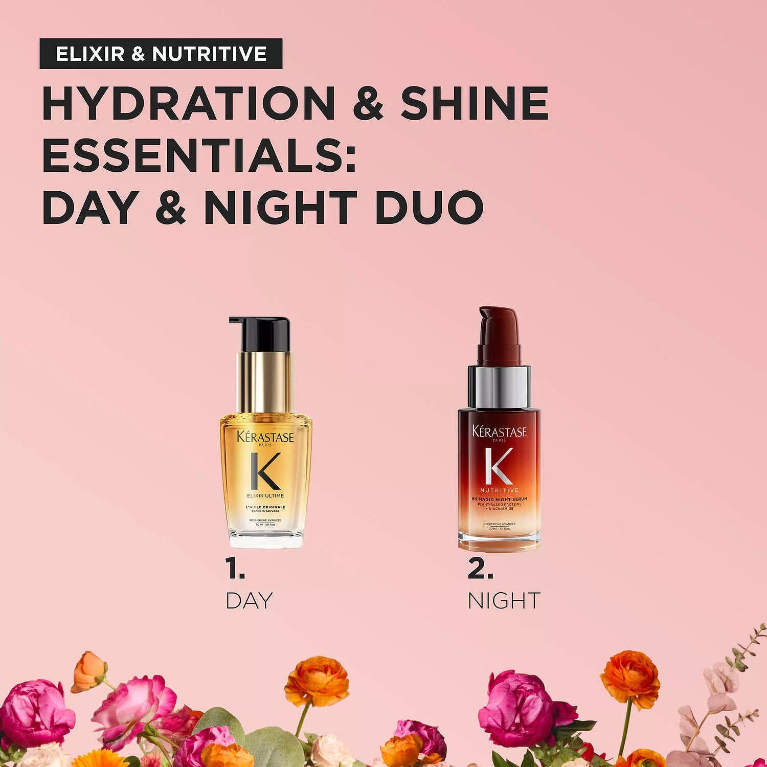 Kérastase Mini Elixir Ultime Hair Oil & 8H Magic Night Serum Hair Gift Set