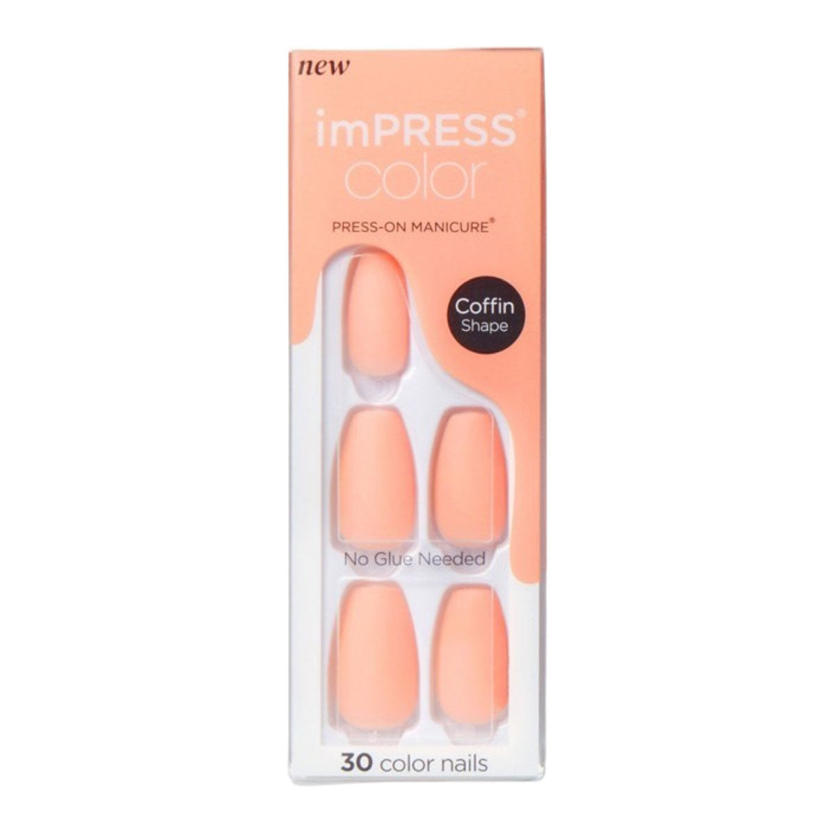 Kiss imPRESS Color Press-On Manicure | Florescence (Coffin)