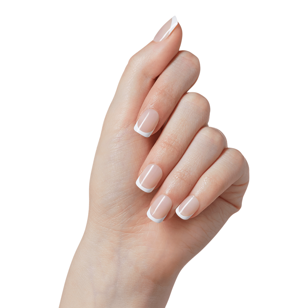 Kiss imPRESS Design Short Press-On Manicure Nails | Model