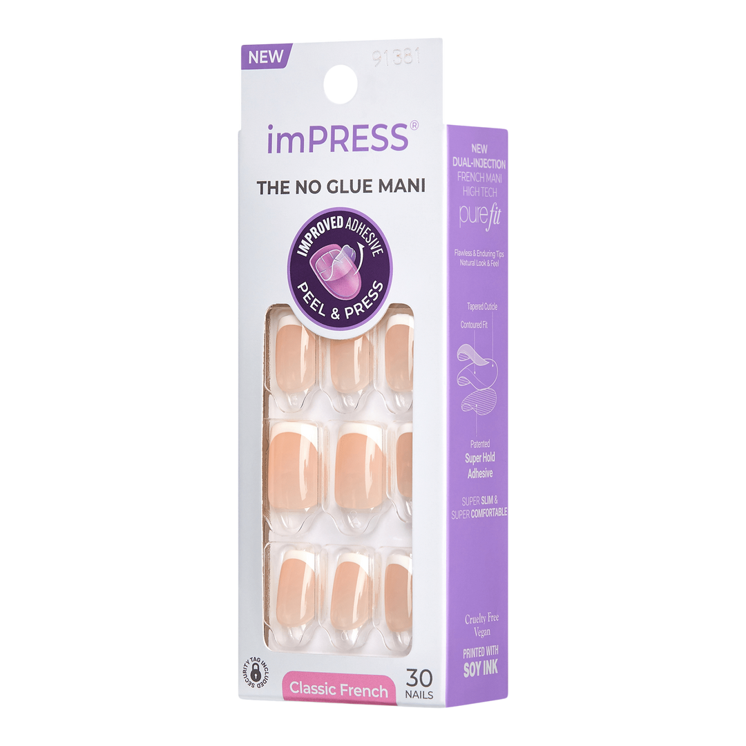 Kiss imPRESS Design Short Press-On Manicure Nails | Model
