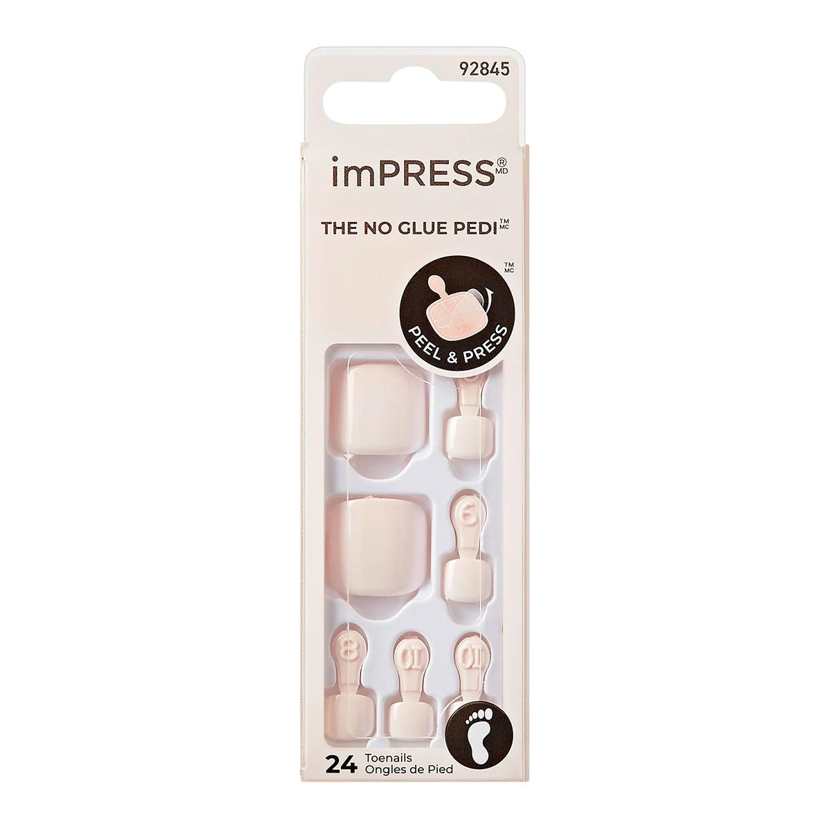 Kiss imPRESS Press-On Toenails No Glue Pedi | Spun Sugar