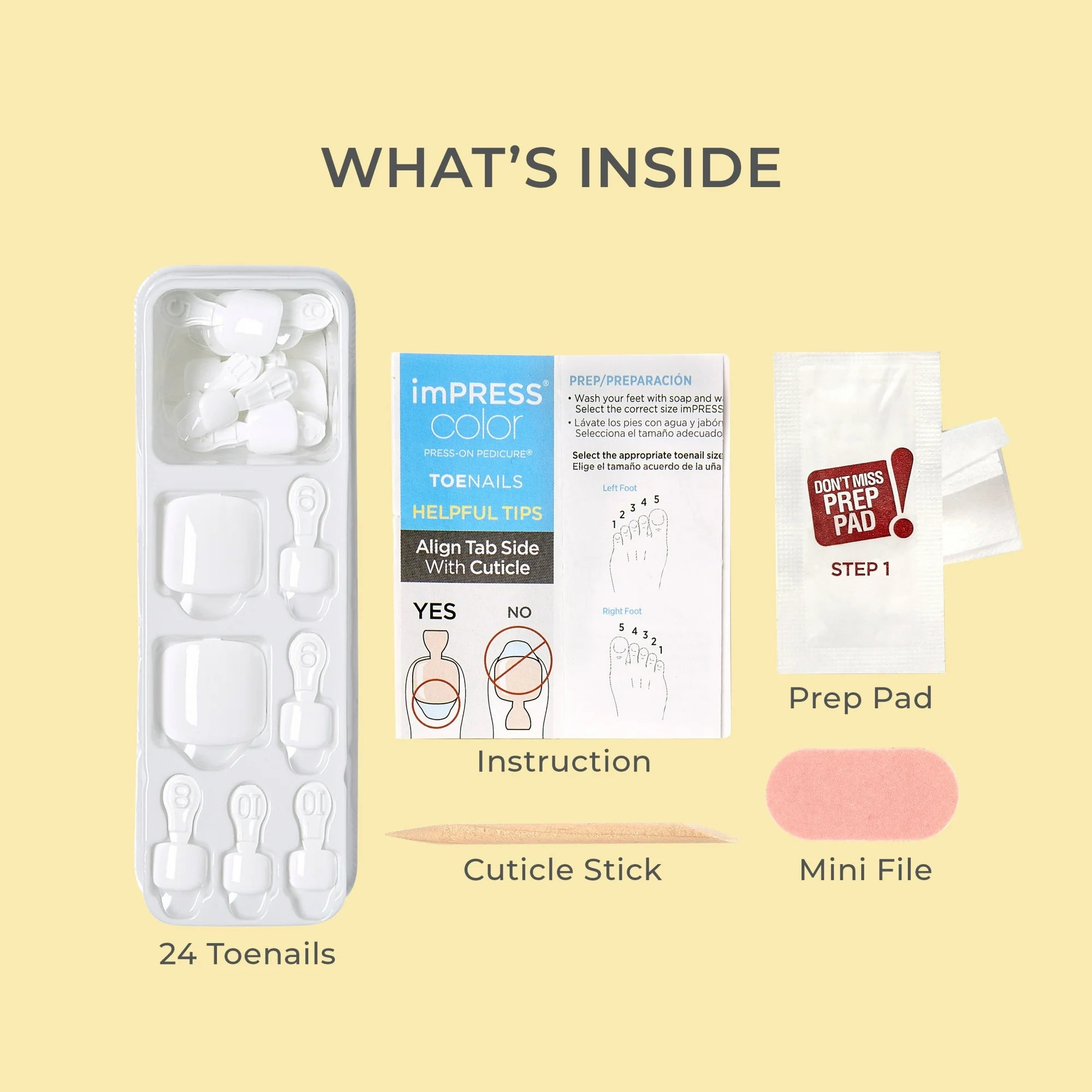 Kiss imPRESS Press-On Toenails No Glue Pedi | Spun Sugar