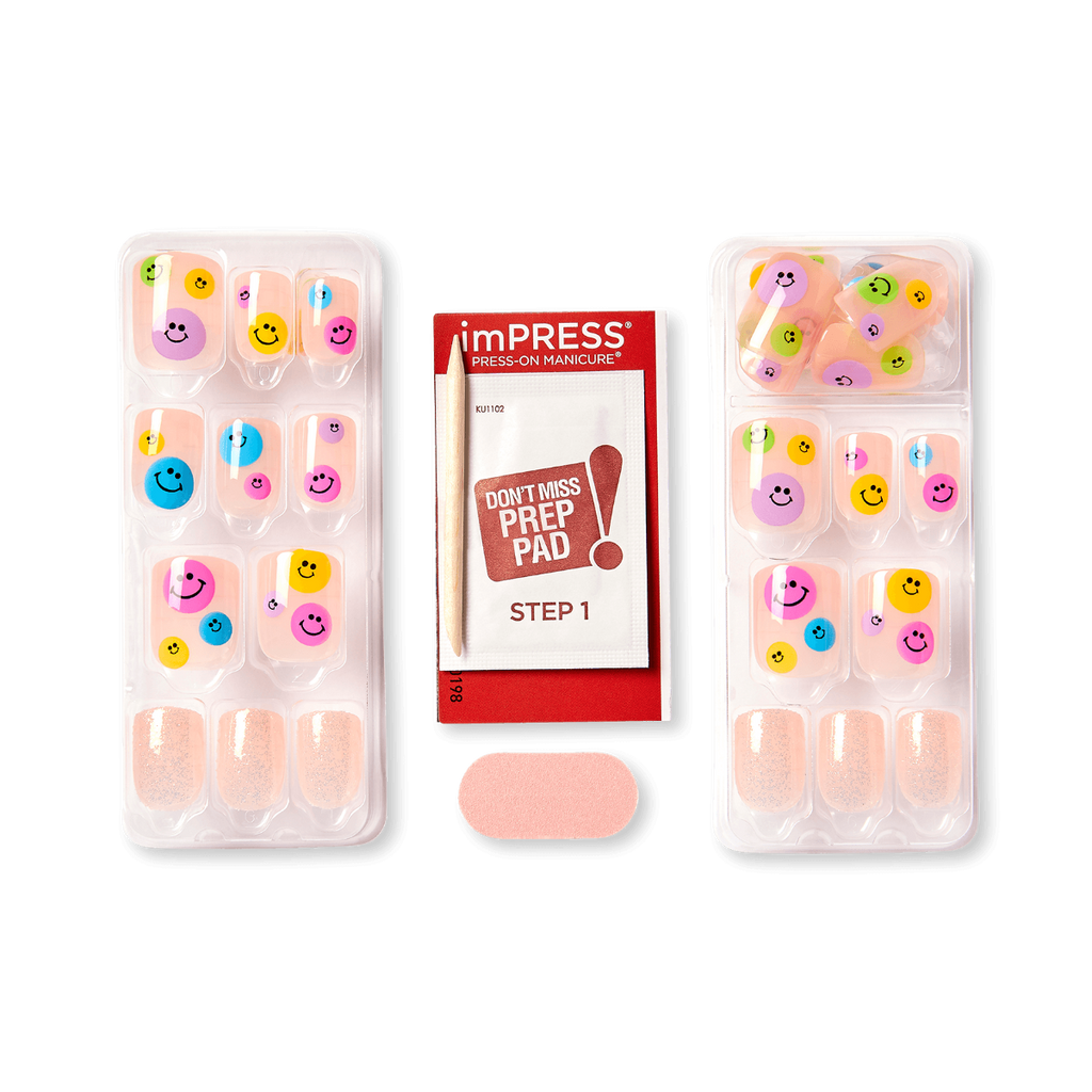 Kiss imPRESS Press-On Manicure | Smile Emoji (Wider Fit)