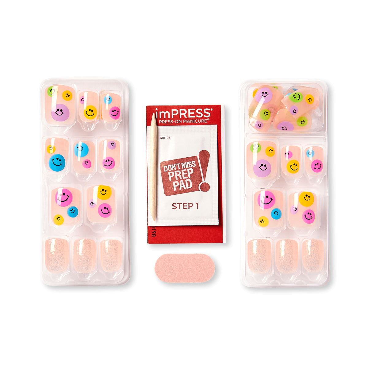 Kiss imPRESS Press-On Manicure | Smile Emoji (Wider Fit)