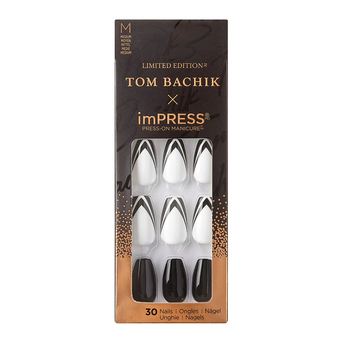 Kiss Tom Bachik x imPRESS Press-On Manicure | Tuxedo Nights