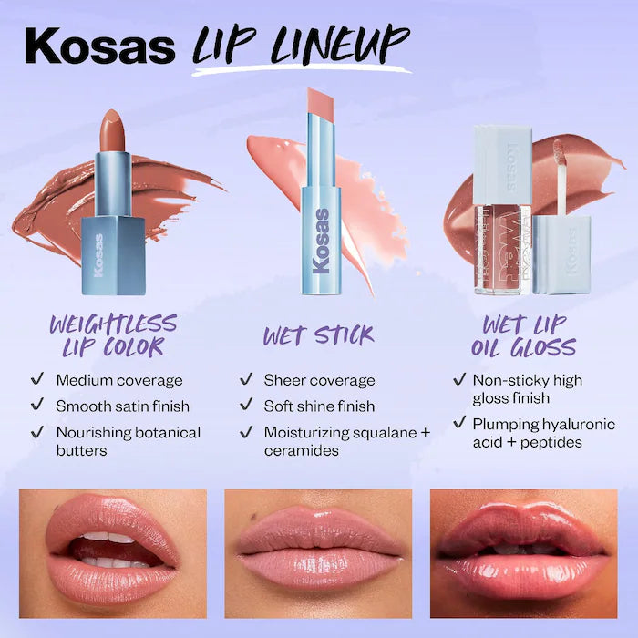 Kosas Wet Stick Moisturizing Lip Shine | Baby Rose
