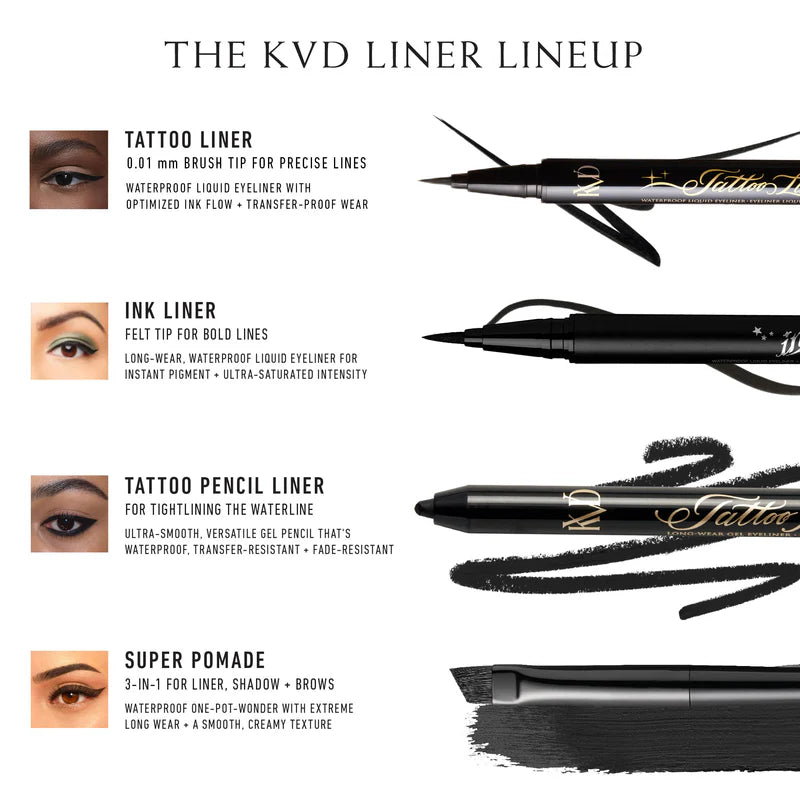 KVD Beauty Tattoo Liner Vegan Waterproof Liquid Eyeliner 0.55 ml | Trooper Black 10
