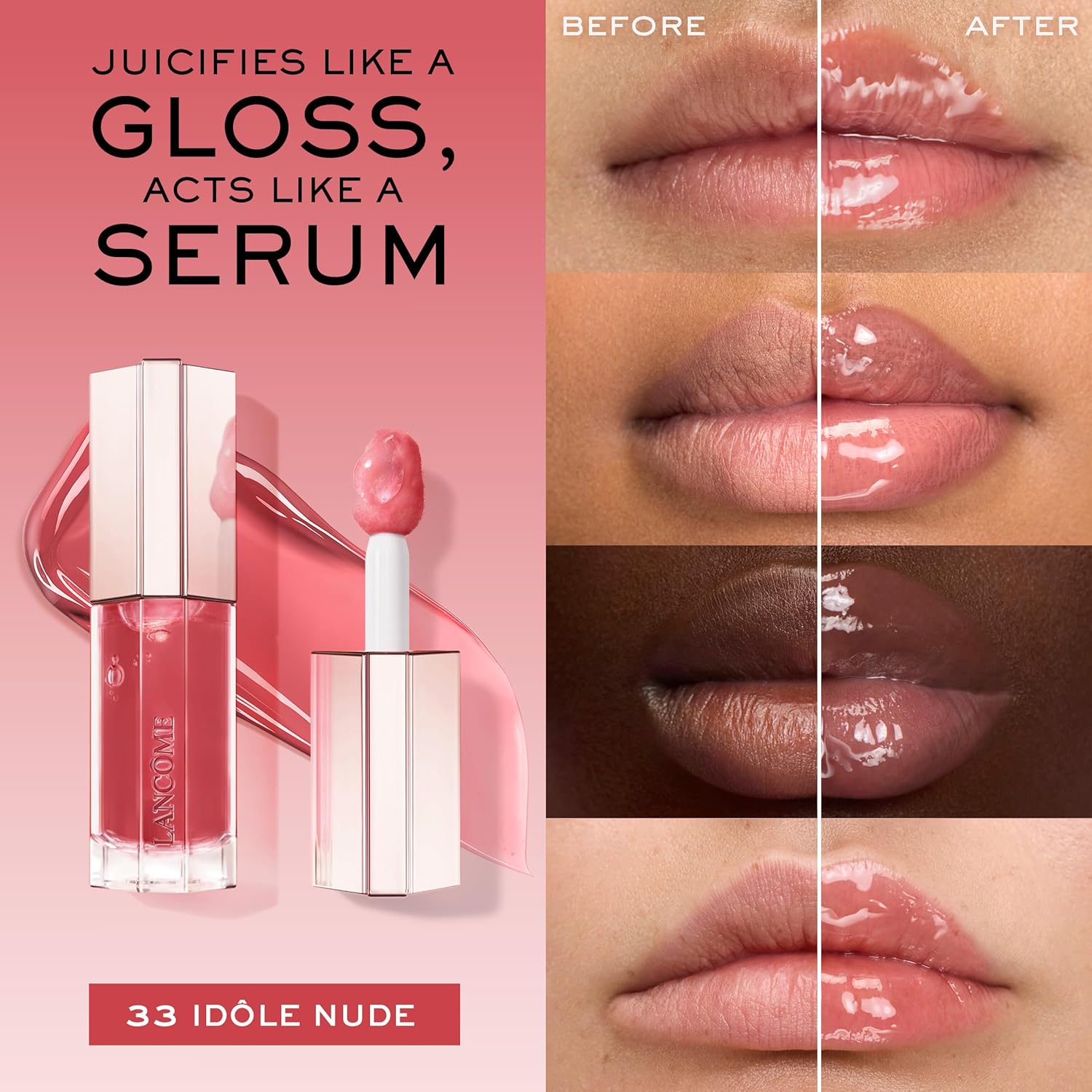 Lancôme Lip Idôle JuicyTreat Oil-in-Gloss | 33 Idôle Nude