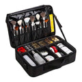 Professional Large Travel Makeup Train Case with Strap | Black