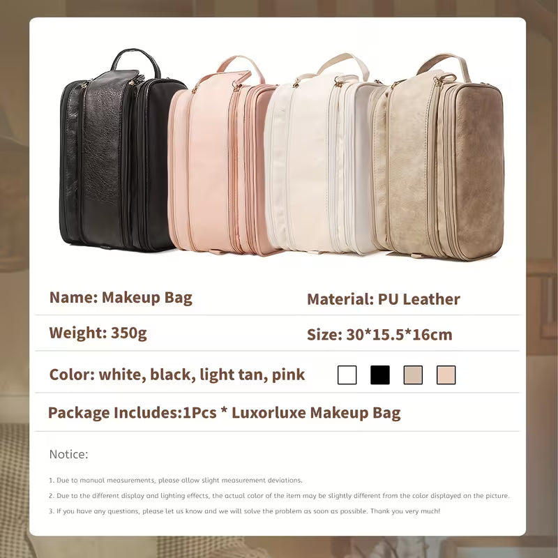 Lechen Multiple Zippered Pockets & Wrist Strap Toiletry Bag | Pink