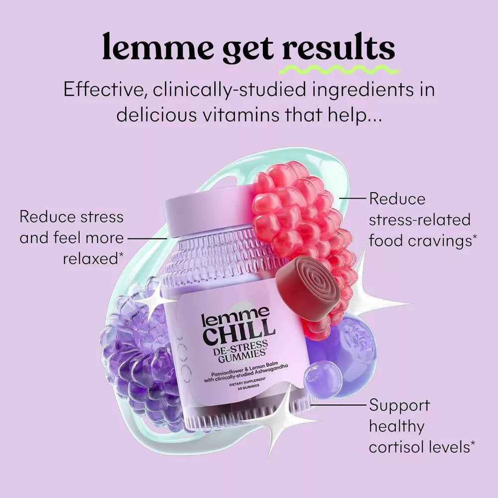 Lemme Chill De-Stress Ashwagandha Gummies 60 Gummies