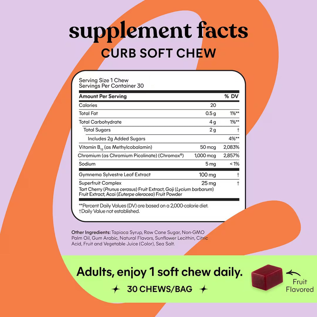 Lemme Curb Chews: Cravings Support Soft Chews 20 Chews