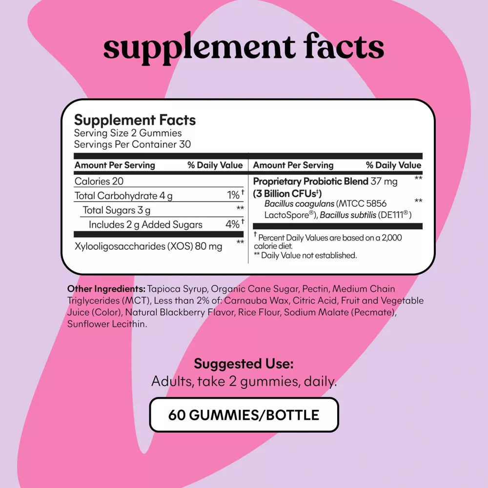 Lemme Debloat Daily Digestive Gummies 60 Gummies