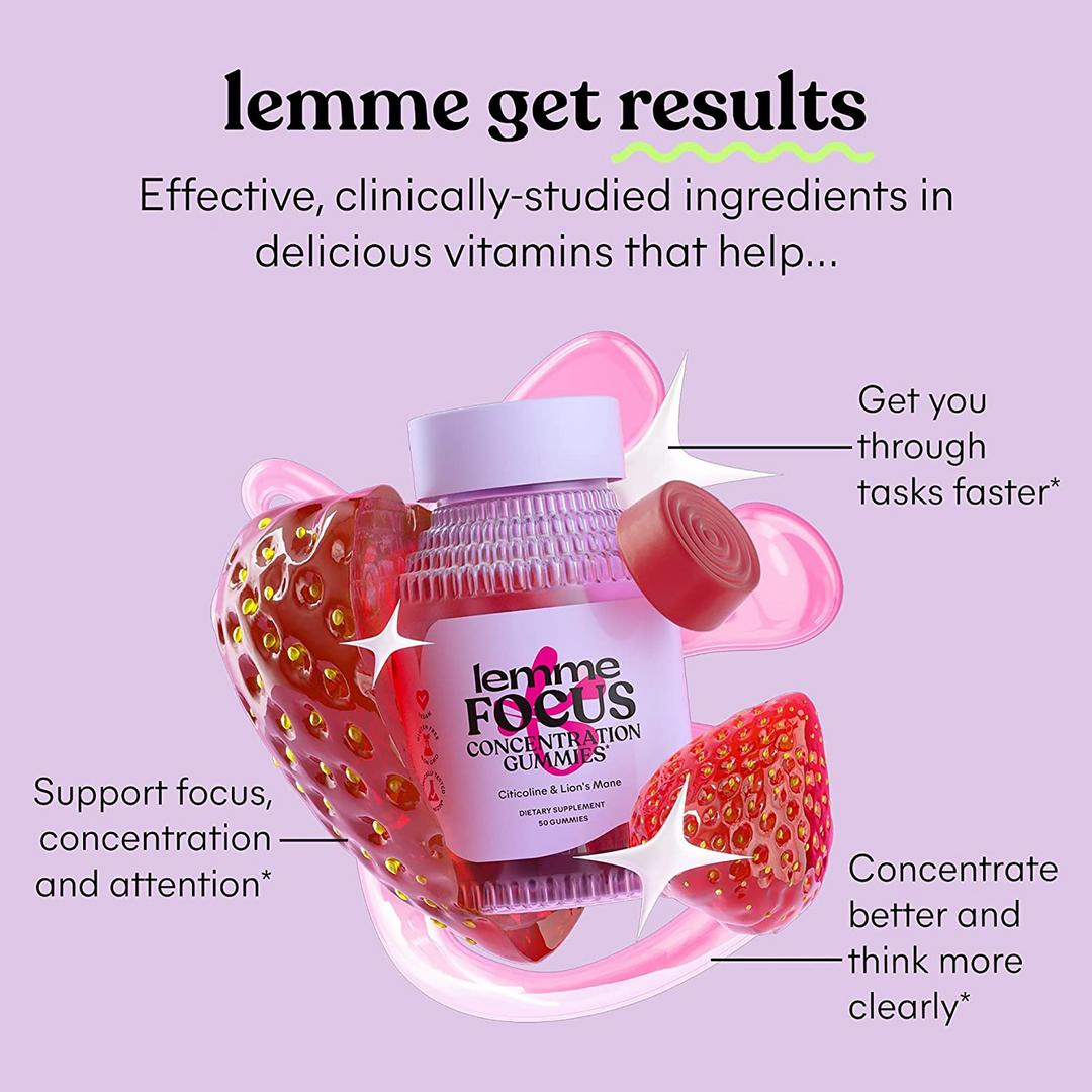 Lemme Focus Concentration Gummies 50 Gummies