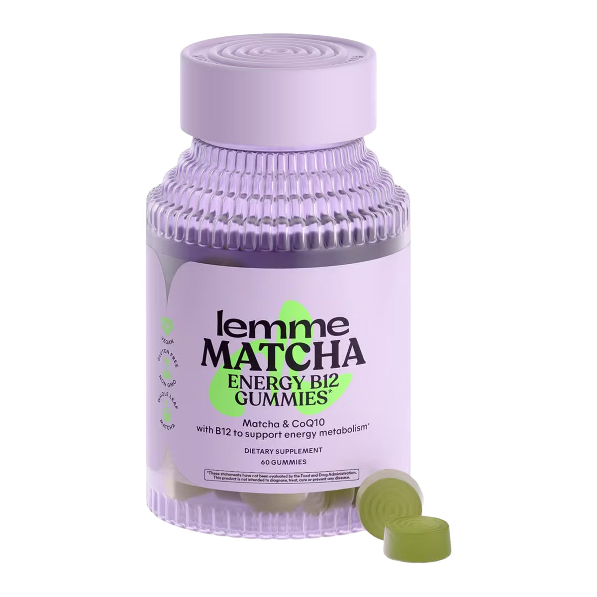 Lemme Matcha Energy B12 Gummies Matcha & CoQ10 with B12 60 Gummies