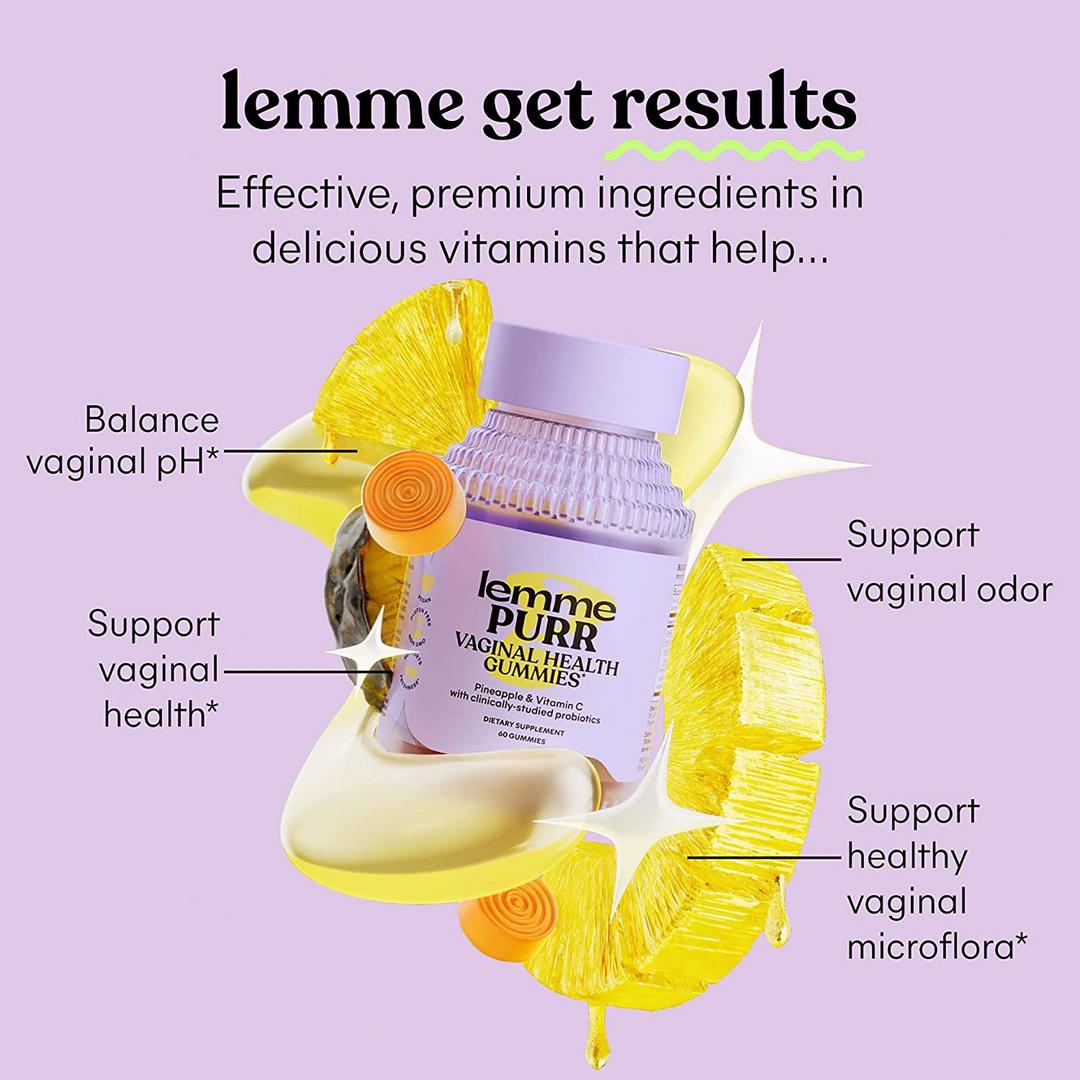 Lemme Purr Vaginal Probiotic Gummies 60 Gummies