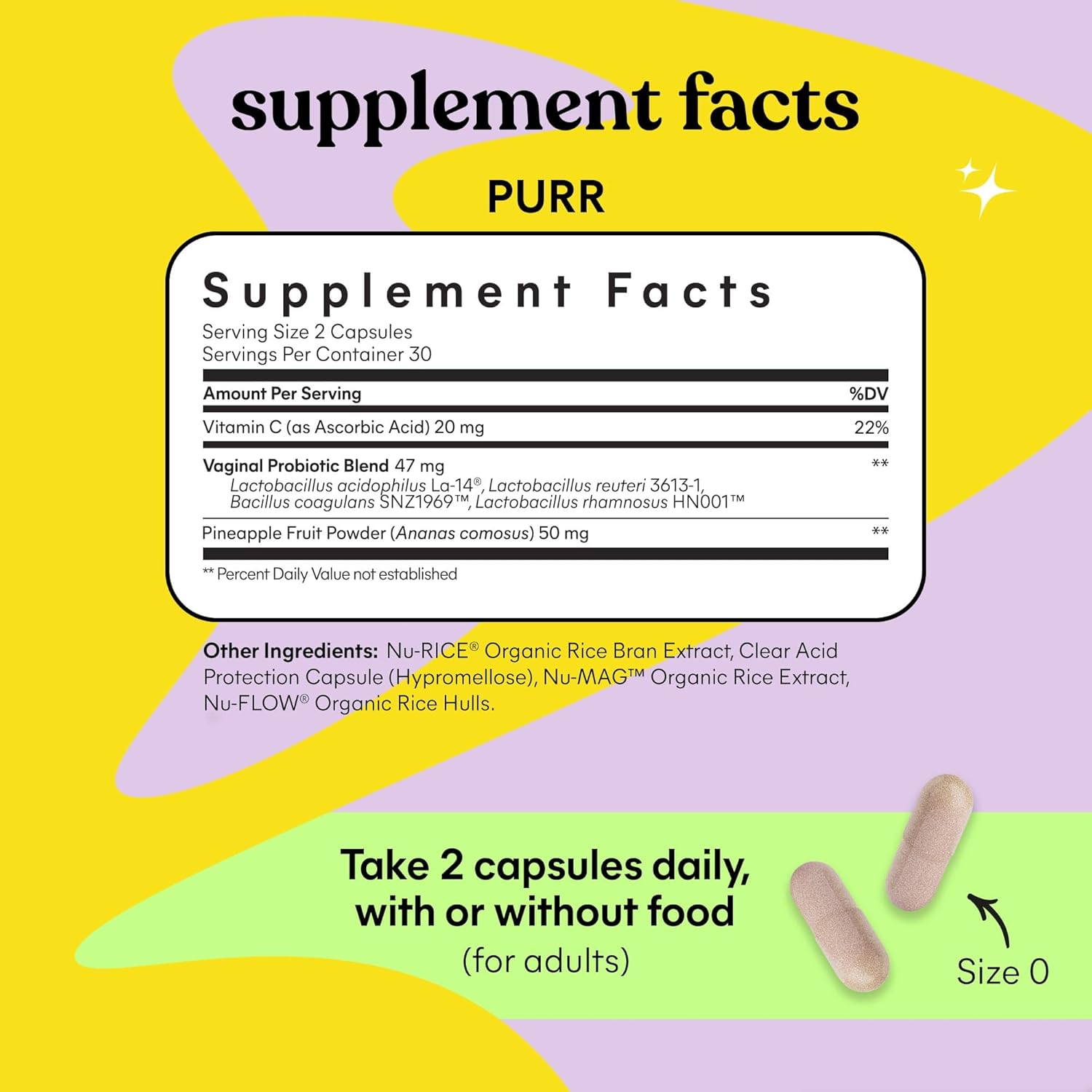 Lemme Purr Vaginal Probiotics Capsules 60 Capsules