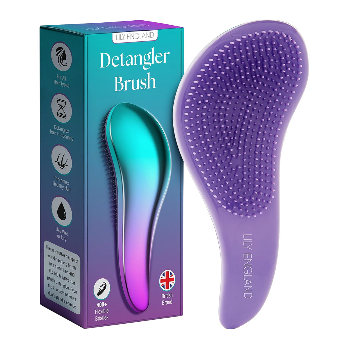 Lily England Detangler Brush Wet & Dry Hair