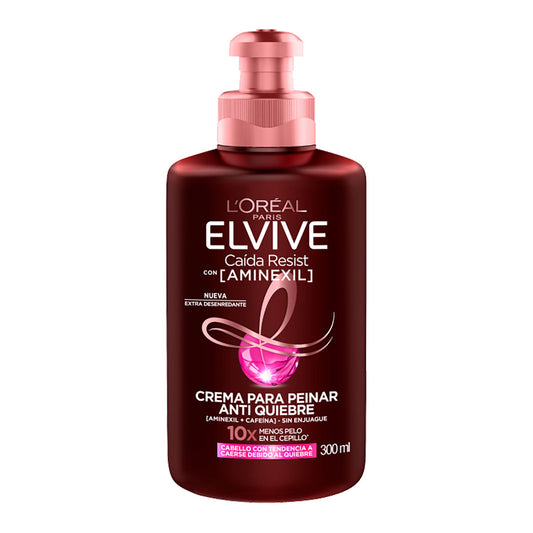 L'Oréal Elvive Caída Resist Aminexil Crema para Peinar Anti Quiebre 300 ml