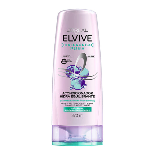 L'Oréal Elvive Hialurónico Pure Acondicionador Hidra Equilibrante 370 ml