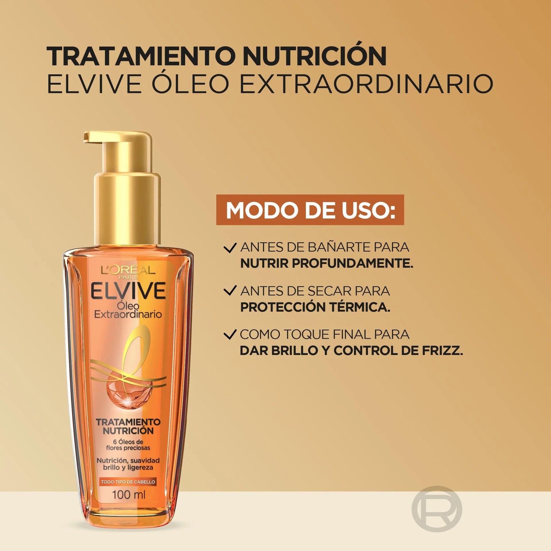 L'Oréal Elvive Oleo Extraordinario Tratamiento Nutrición 100 ml