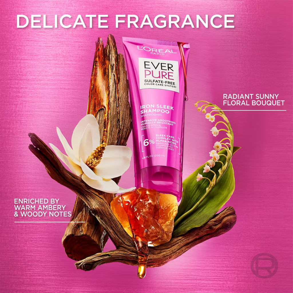 L'Oréal EverPure Sulfate Free Iron Sleek Smoothing Shampoo 200 ml / 6.8 oz