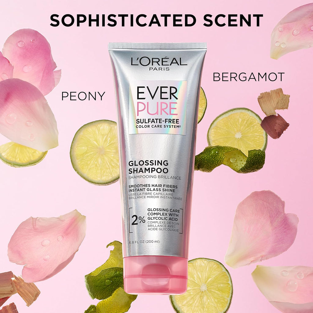 L'Oréal EverPure Sulfate Free Glossing Conditioner for Lasting Shine 200 ml / 6.8 oz