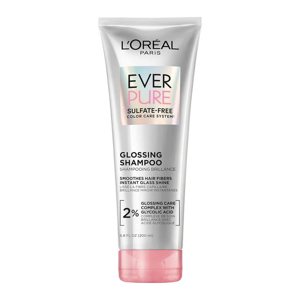 L'Oréal EverPure Sulfate Free Glossing Shampoo for Shine and Smoothness 200 ml / 6.8 oz