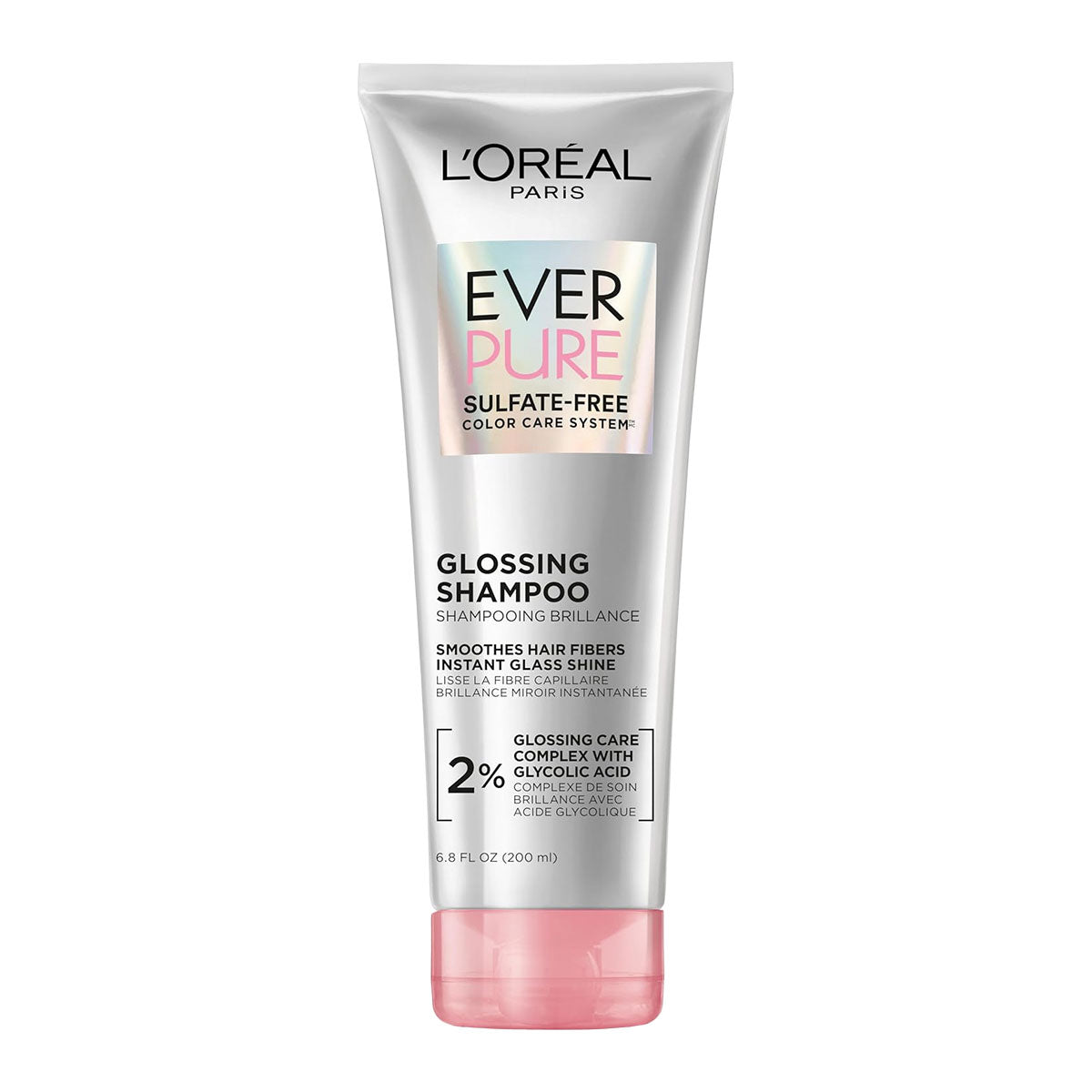 L'Oréal EverPure Sulfate Free Glossing Shampoo for Shine and Smoothness 200 ml / 6.8 oz