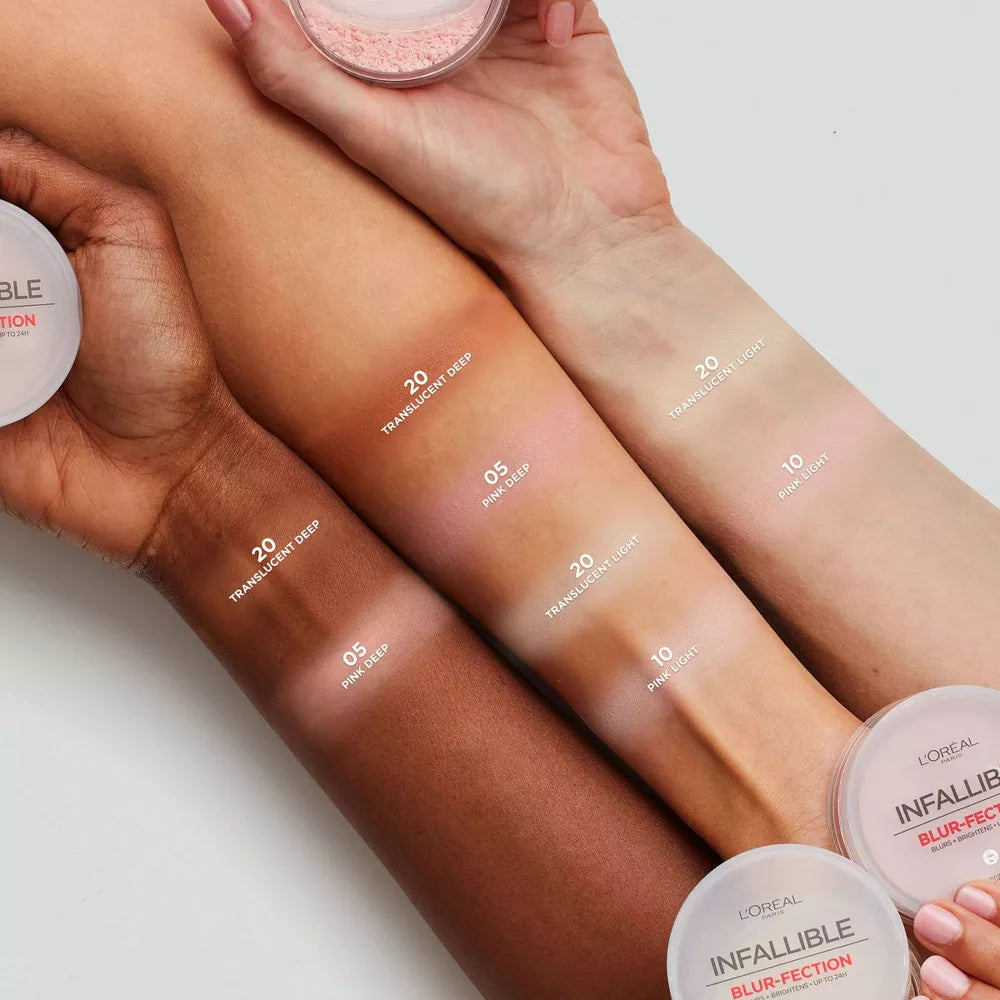 L'Oréal Infallible Blur-Fection Longwear Loose Setting Powder | Brightening Light Pink