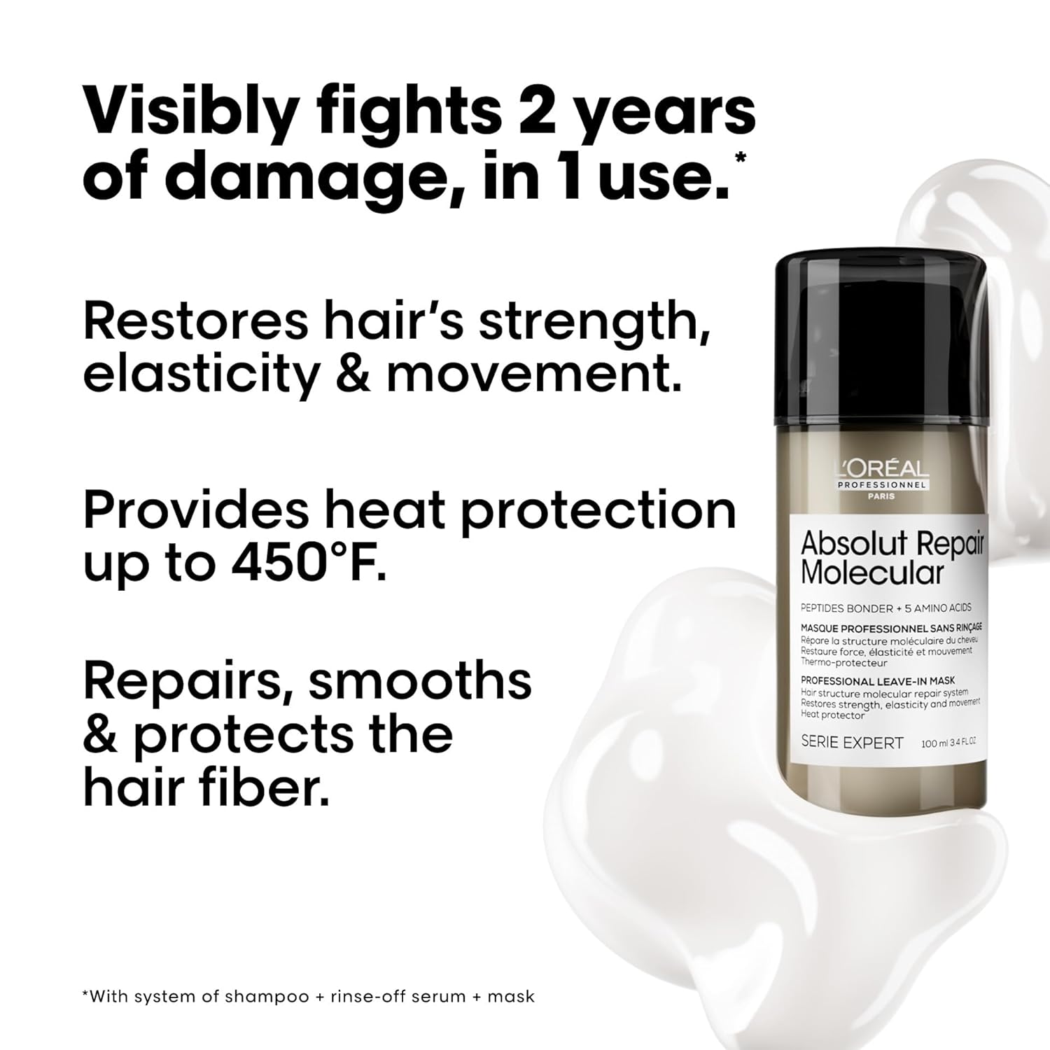 L'Oréal Professionnel Absolut Repair Molecular Leave-In Mask 100 ml / 3.4 oz