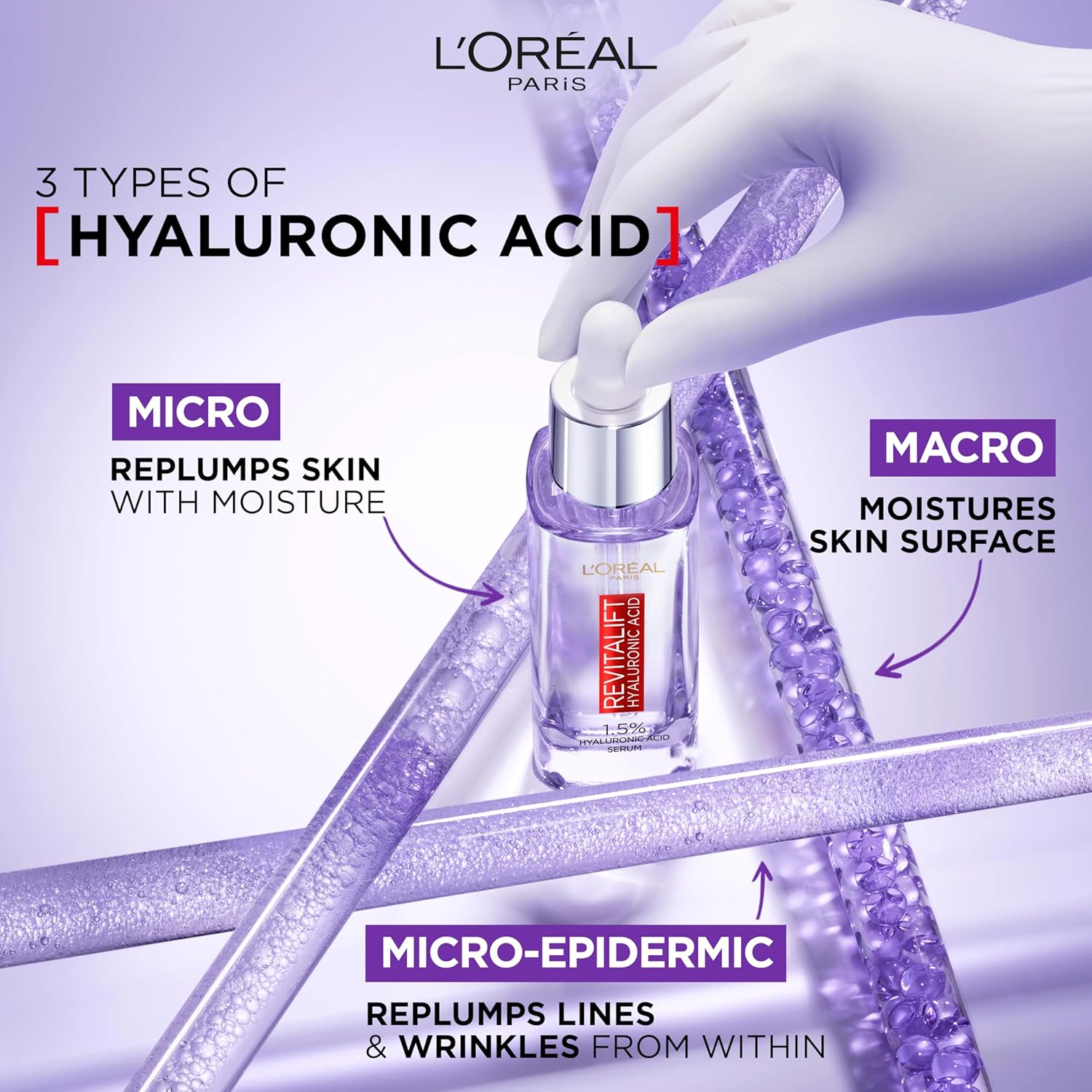 L'Oréal Revitalift Filler 1.5% Ácido Hialurónico Puri + Micro-Epidérmico Sérum Anti-Arrugas 30 ml