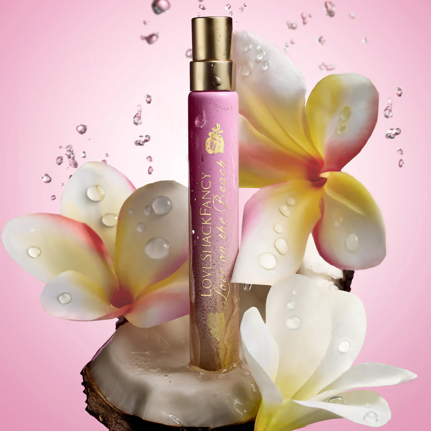 LoveShackFancy Love on the Beach Eau de Parfum with Coconut & Frangipani Travel Spray 0.34 oz / 10 ml